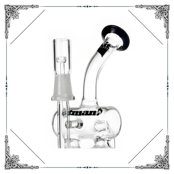 Black Base and Mouth Piece Recycler Oil Dab Rig Bongs Showerhead Pers Smoking Water Pipes
