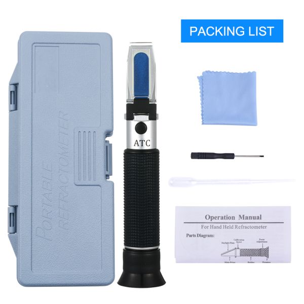 High Precision Honey Refractometer with Automatic Temperature Compensation for Accurate 0.1% Brix Range Honey Testing