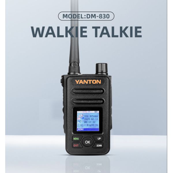 Professional 5W UHF Digital Walkie Talkie with 1024 Channels and LCD Display DM-830