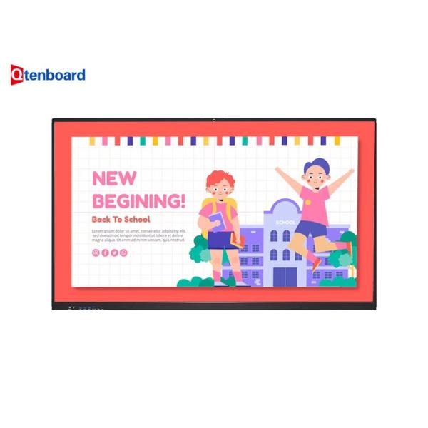 Qtenboard 86 Inch UHD 4K 20 Touch Point Interactive Flat Panel Digital Display Pen/finger Touch Writing Method