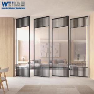 Sound Insulation Ultra Thin Frame Internal Pivot Aluminum Door For Villa