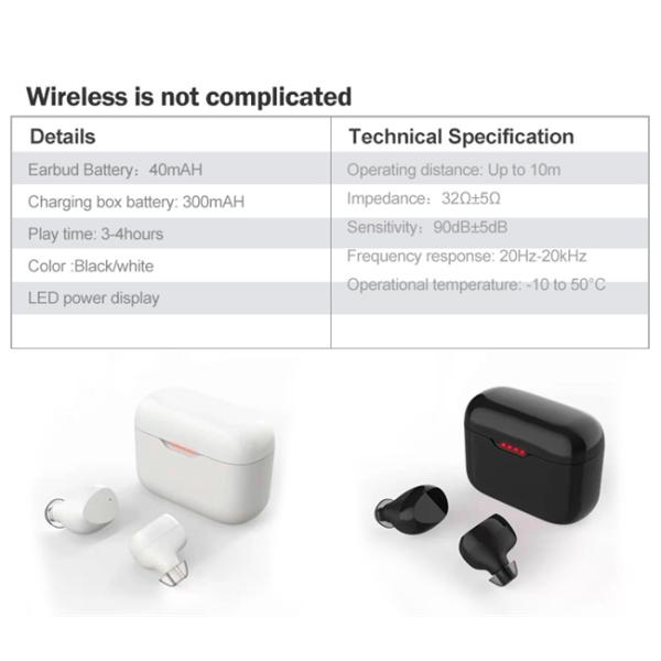 V5.1 Waterproof Bluetooth Earphones IPX7 True Wireless Earbuds For Android