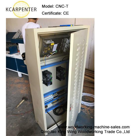 Wooden handle making machine CNC-T with full automatic feeding drilling and sanding sturctures