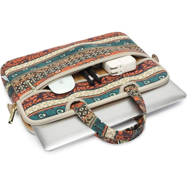 Red Bohemia Patten portátil a prueba de agua hombro bolso de mensajería funda manga para 12 pulgadas 13,3 pulgadas portátil