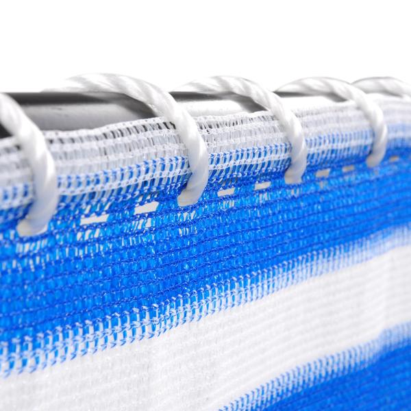 Water Resistant Balcony Safety Fence , Blue / White Balcony Security Mesh
