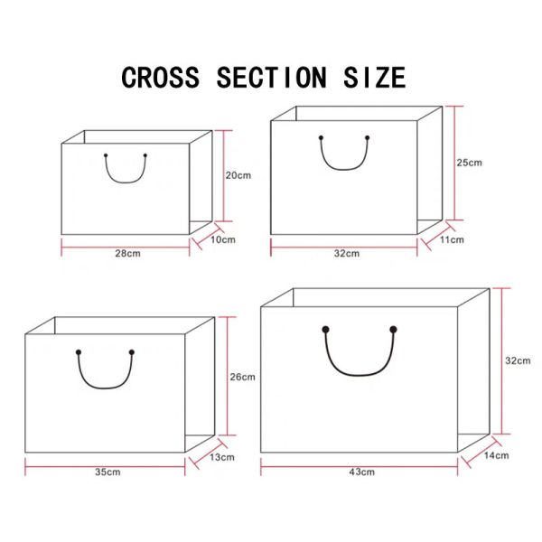 Luxury CCWB Paper Cardboard Shopping Bag Customized Logo for Clothes garment