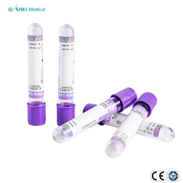 100pcs Tray Lavender Top Blood Tube sterile 6ml EDTA Whole Blood Tube