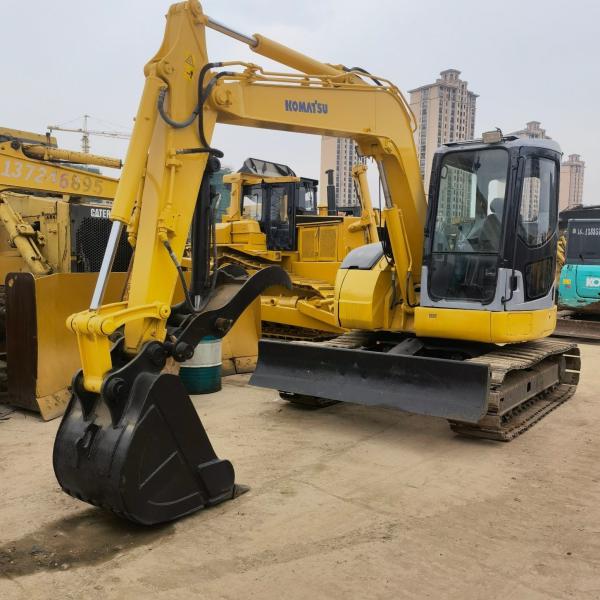                  Used Excavator Komatsu PC78us with Thumb and Rubber Track Secondhand Digger 7-8 Ton Mini Excavator Japanese Brand             