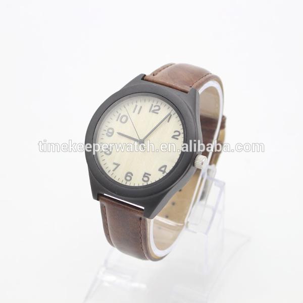 charm wood watches with your logo , leather wood wristwatches oem ,wholesale in China .