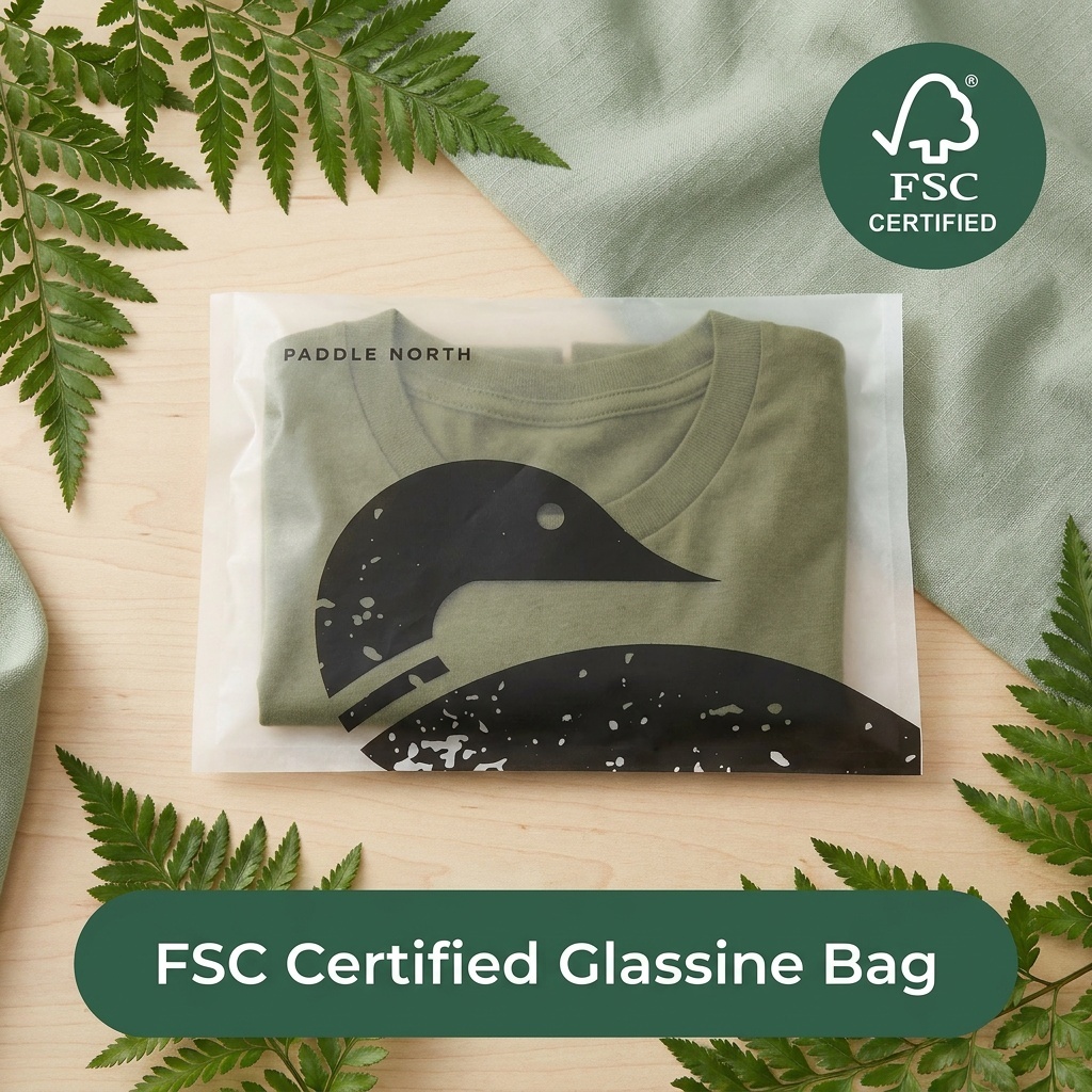 Glassine Resealable Bag Eco-Friendly Recyclable Biodegradable for Certified Clothing Packaging Self Seal Apparel Pouch