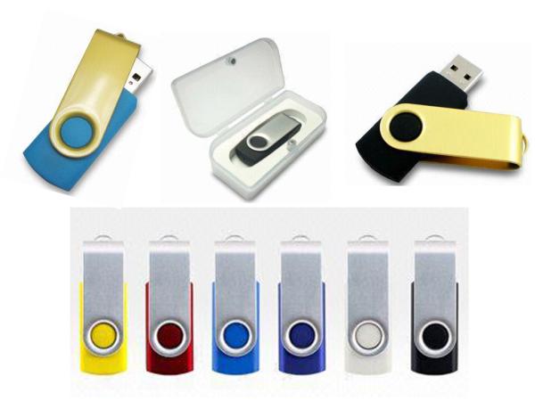 Eslabón giratorio 1GB, 2GB, 4GB, 8GB, memoria USB del metal 16GB compatible con la PC AT-027