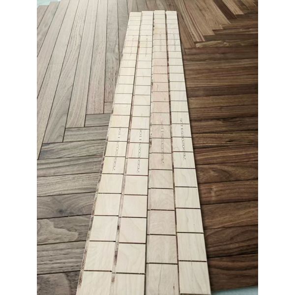 52mm American Walnut Herringbone Parquet Flooring with 3MM Top Veneer and 1210 x 52 x 10MM Size