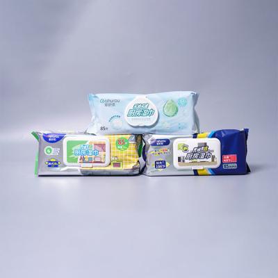 Custom Logo Square Cleaning Wet Wipes Remove Stains On Cookware 85pieces