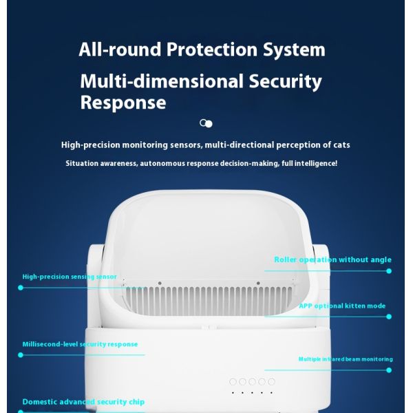 Automatic Smart Cat Litter Box Open-Top Design New APP Control Dual Safety Sensors Self-Cleaning PP Plastic Easy Clean 80L