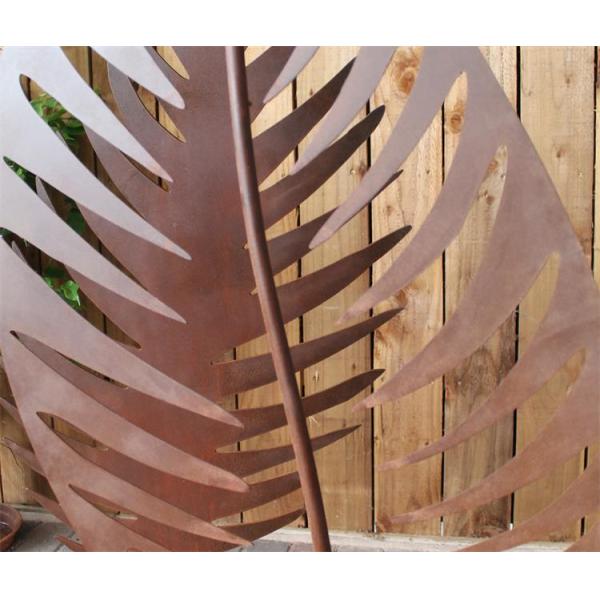 Сад металла Corten стальной ржавый орнаментирует форму лист скульптуры