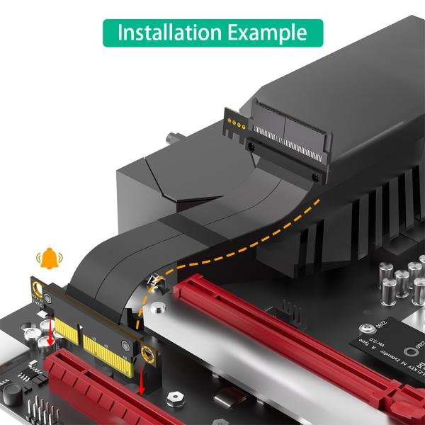 180 градусов SFF-8639 (U.2) до PCI-E 3.0 4X кабель расширения ленты для U.2 NVME SSD Высокоскоростная передача без задержки