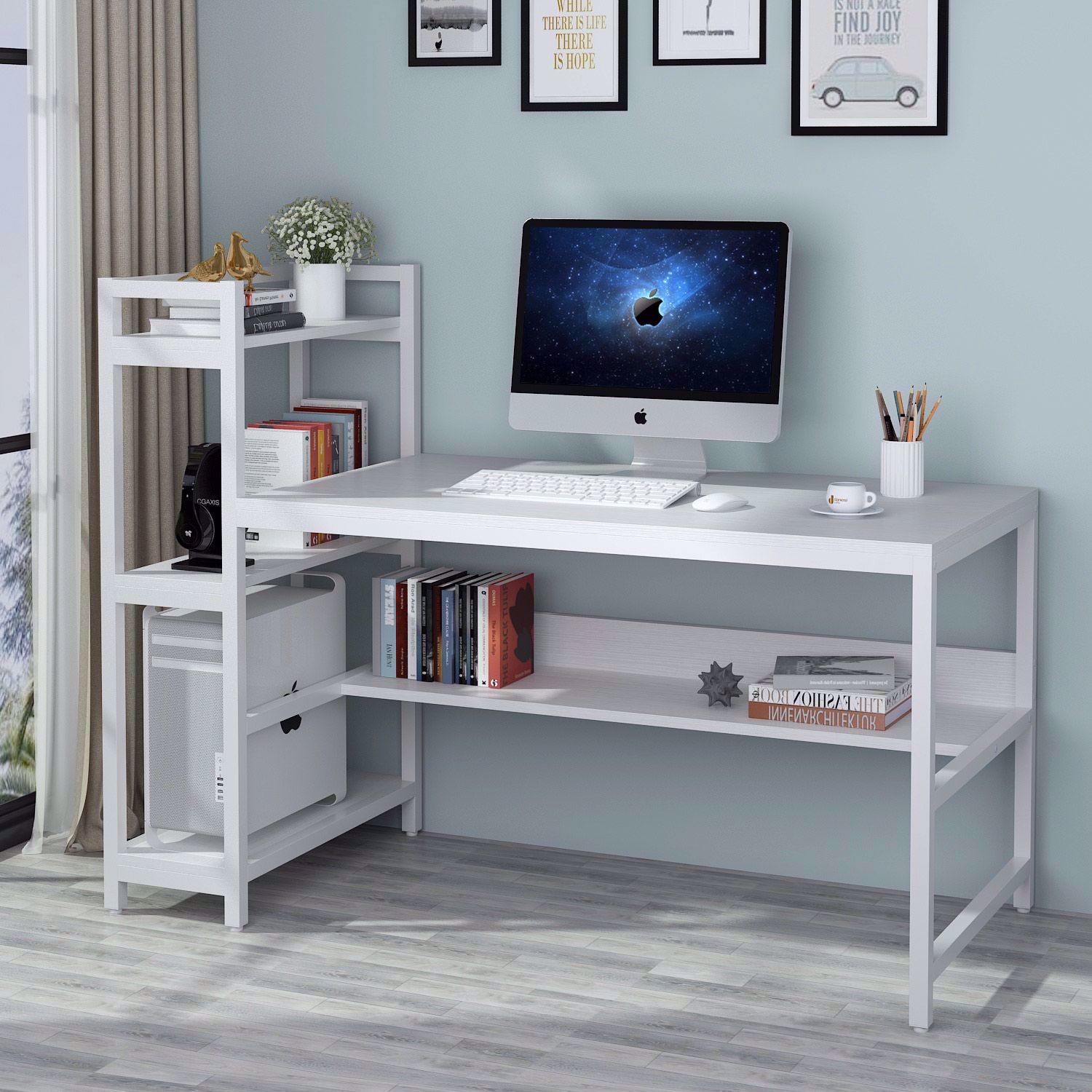 Modern Computer Desk Gaming Desk Table with ISO9001/ISO14001 Certificate and Mail Packing