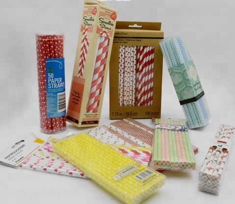 250pcs Biodegradable Customized Logo Black Paper Straws 197mm for Eco Friendly Products