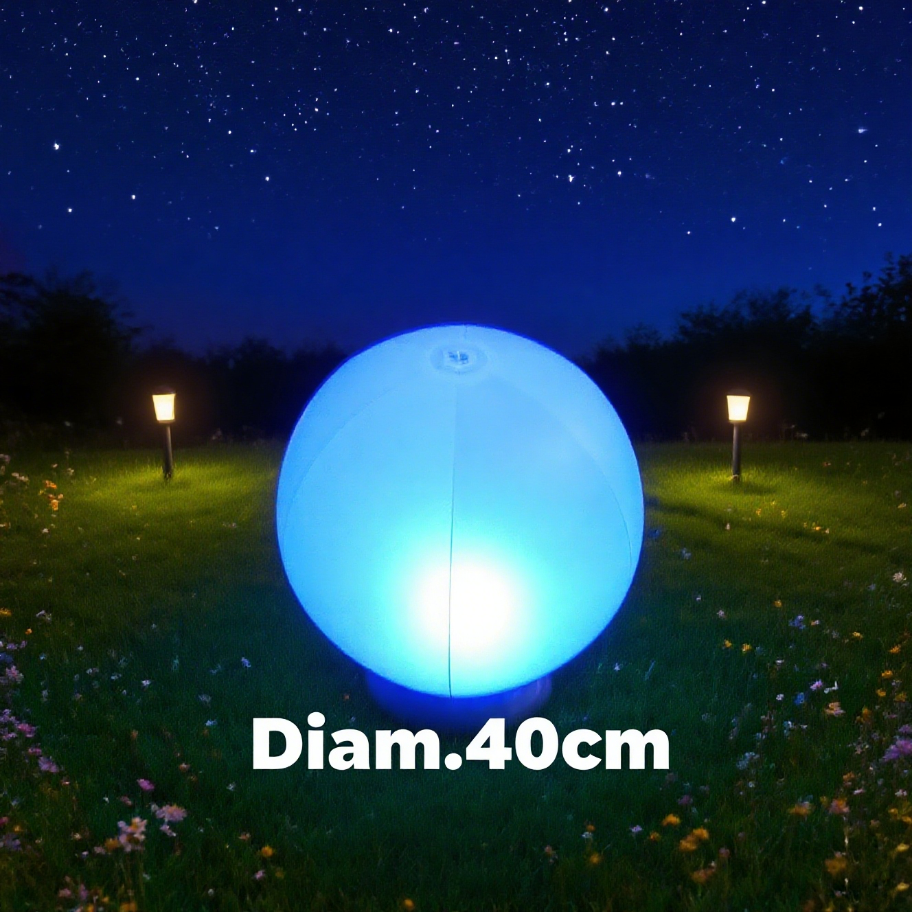 40CM Inflatable LED Glow Ball with 12-Color Remote Control for Indoor/Outdoor Events