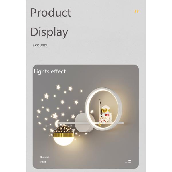 Astronaut wall lamp bedroom bedside lamp children's room lamp boy and girl stars wall lamp(WH-OR-251)
