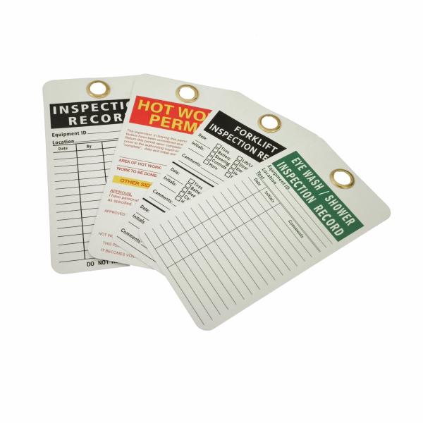 Custom Design Logo Plastic Tag PVC Rectangle Waterproof Warning Sign Lockout Tag