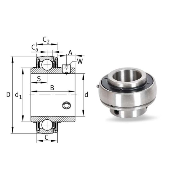 China Factory Bearings Pillow Block Bearing UC307 90607 35*80*48mm Feed Processing Equipment Bearing