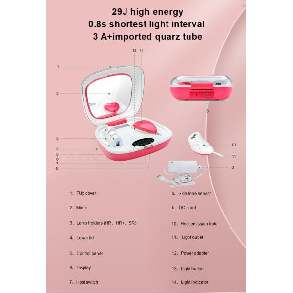 Аппарат для удаления волос с сапфировым стеклом, устройство для удаления волос, фотонный фотонный омолаживающий депилятор