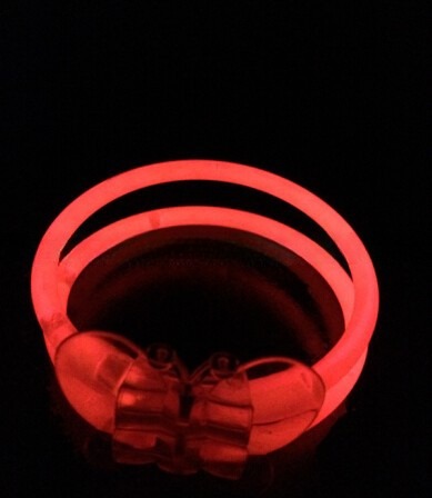 Halloween Supplies Colorful Butterfly Glow Stick Bracelets for Bar Occassion 5*200mm