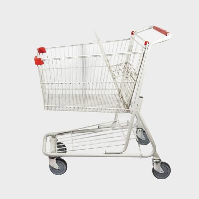 trole americano Gray White Trolley Grocery Cart da compra do metal do estilo 100L com rodas de TENTE