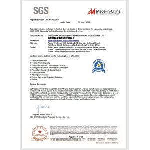 DONGGUAN YAZREID ELECTROMECHANICAL TECHNOLOGY LTD Certifications