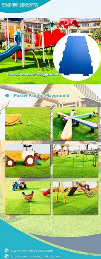 Interlocking Shock Pad Underlay for Playground/Playing area/gym with 20mm 30mm 50mm Thickness