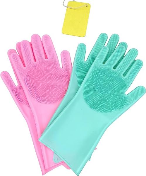 Gants multifonctionnels de silicone d'épurateur de salle de bains réutilisables pour la cuisine