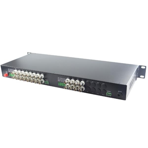 1U Rack Mounted Fiber Optic Media Converter / Fiber Optic Video Converter