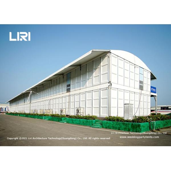 15m X 30m Dome Roof Glass Wall Double Decker Tent For Trade Shows