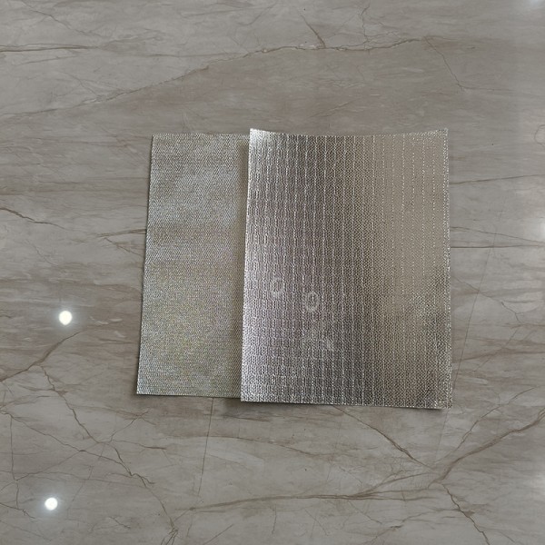 Silvery Fireproof Aluminum Foil Fiberglass Cloth Laminated Coated Glass Fiber Fabric