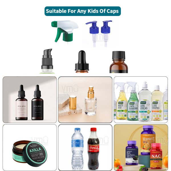 Four Head Monoblock Automatic Capper Machine For Glass Bottle 800W