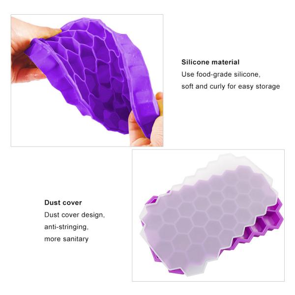 Produto bandejas não tóxicas do cubo de gelo do silicone 37pcs
