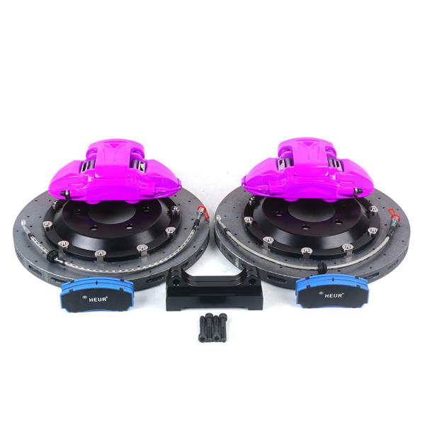 9N Purple Color 380-400mm Brake Disc Auto Parts and Spares 19-20 inch 6-Piston Brake Caliper Rear Wheel