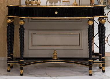 Empire style golden gilt console hallway console table and mirror TO-028
