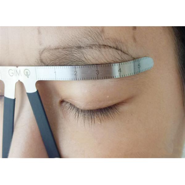 Three Point Permanent Makeup Eyebrow Ruler , Eyebrow Design Tool Manual Tattoo Set