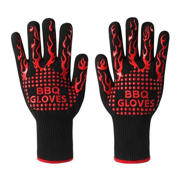 Anti Slip Heat Resistant Silicone Oven Gloves 28 Cm - 36 Cm Size CE Approved