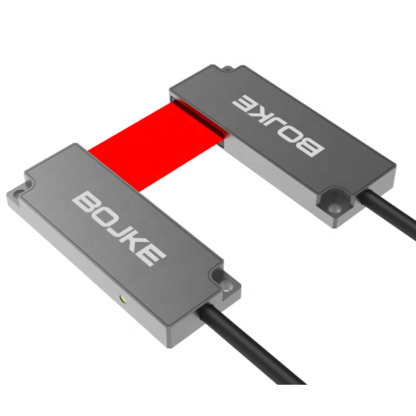 Sensing Range 2-10mm Optical Through-Beam Edge Sensor With Light Axis Alignment