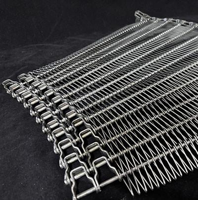 Polishing Chain Link Spiral Wire Mesh Conveyor Belt For Food Transport