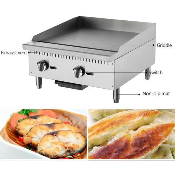 Griddle Meat 4 Burner 1220mm Commercial Kitchen Cooking Equipment