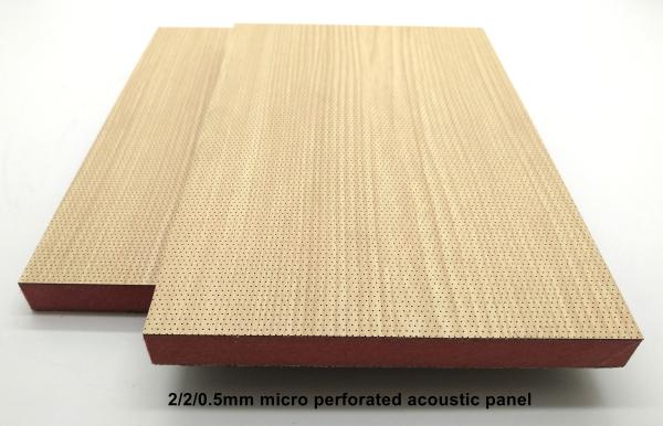 2/2/0.5mm 4'x8' Auditorium Microperforated Wooden Sound Absorbing Wall Acoustic Panels