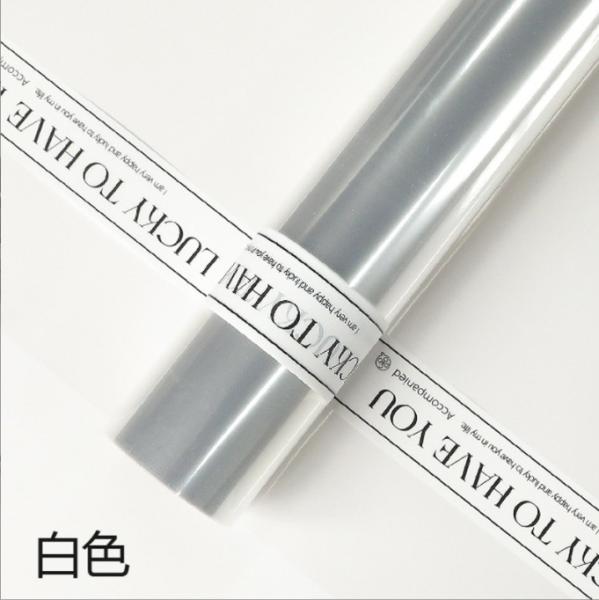 Ins-style Simple English Cellophane Thickened Dust-proof Transparent Opp Film Paper Korean-style Bouquet Wrapping Paper Material