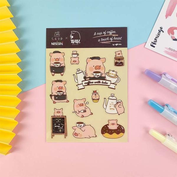 Autocollant transparent animal mignon de PVC d'autocollants de Direct Custom Cartoon de fabricant