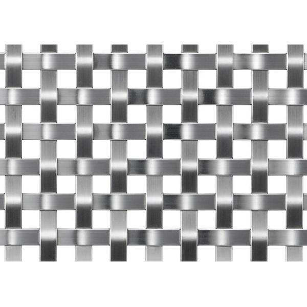 6mm Hole 6mm X 1.5mm Robust Flat Wire Woven Metal Mesh Durable