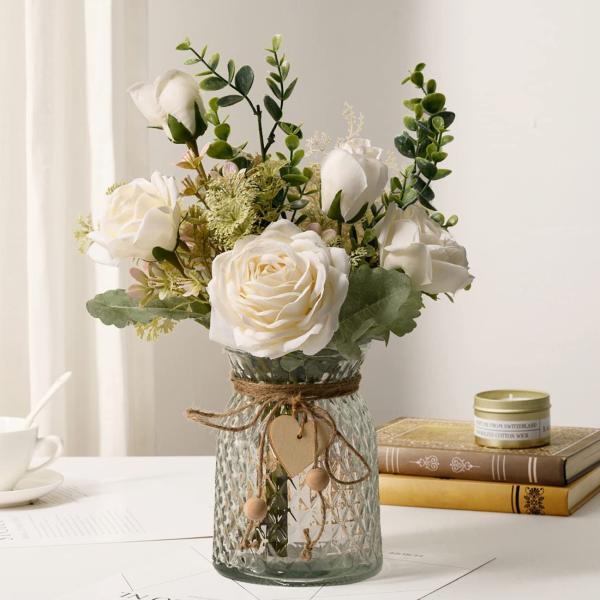 Amazon source artificial rose bouquets for living room and home decoration, artificial rose artificial flowers