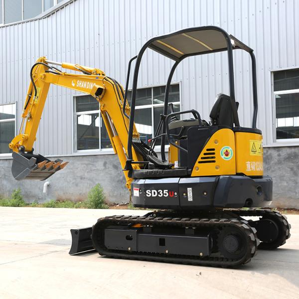 SD35U Hydraulic Crawler Excavator / Yellow Diesel Engine Mini Diggers